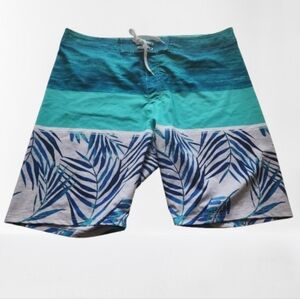 Old Navy Board Shorts Mens 40 Blue Multicolor 10"